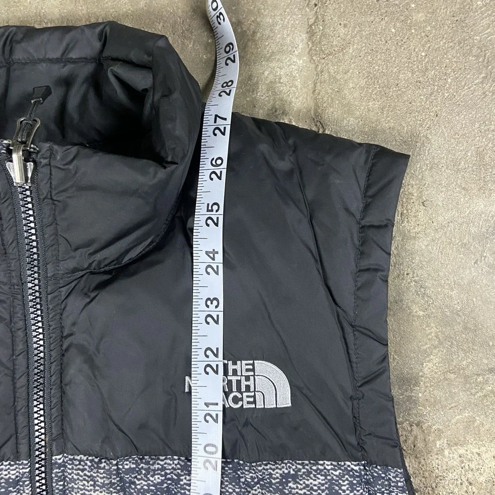 The North Face Puffer Vest‎ Size Medium Black/Gray 550 Quilted Full Zip Outdoor